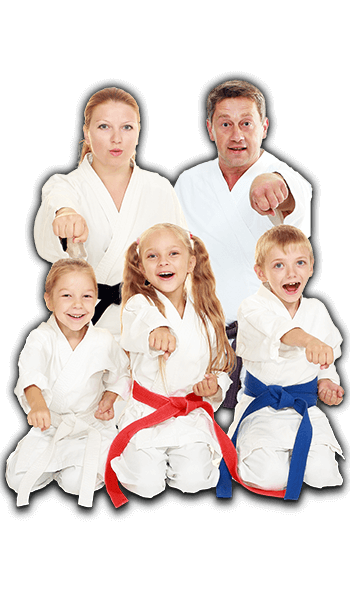 Martial Arts Lessons for Families in Chino Hills CA - Sitting Group Family Banner